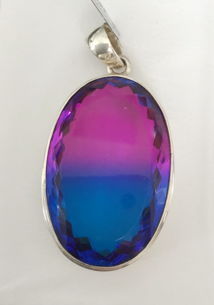 Multicolor Quarz in 925er Silber
